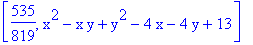 [535/819, x^2-x*y+y^2-4*x-4*y+13]